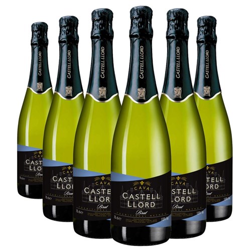 Buy a Case of 6 Bottles of Castell Llord Brut Cava 75cl - Securely Packaged and Delivered Together